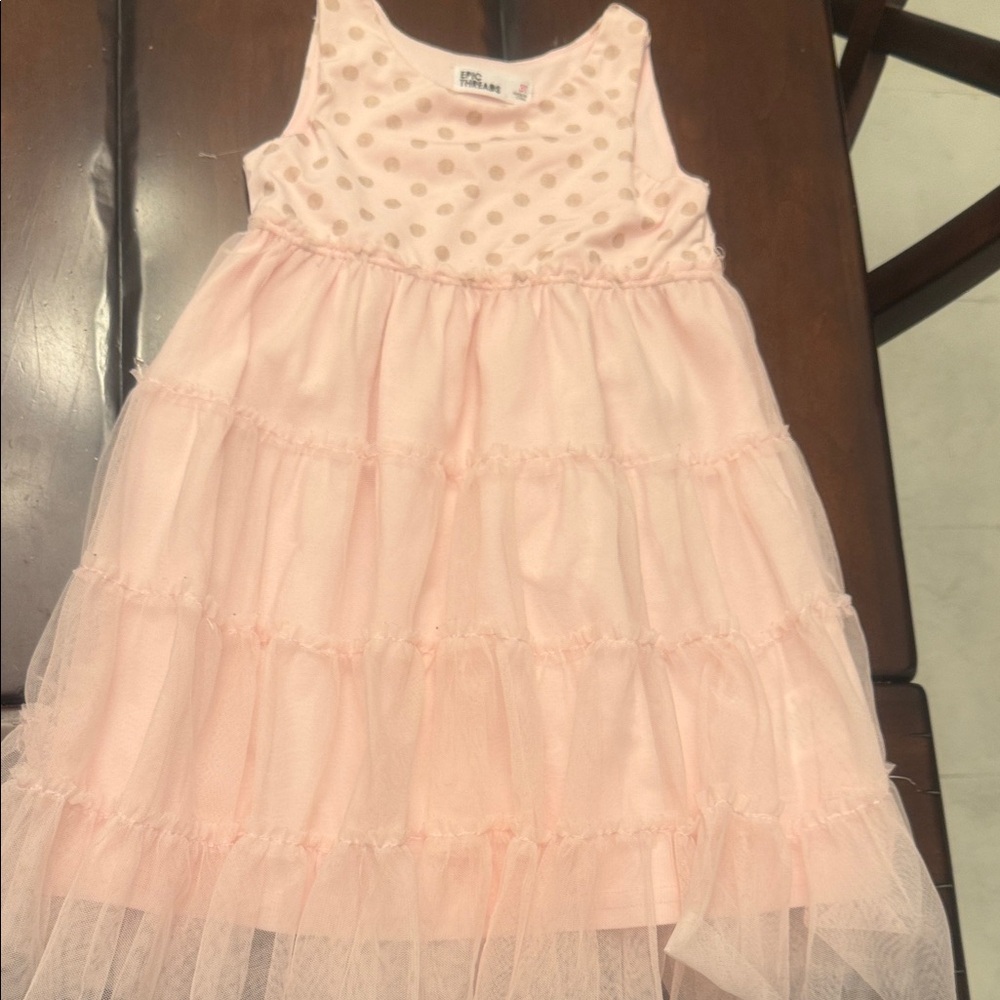 Epic Threads Pink Polka Dot Tiered Tulle Dress